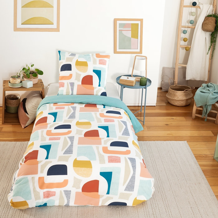 Parure housse de couette 3PCS en Polycoton 51 fils - COLORS