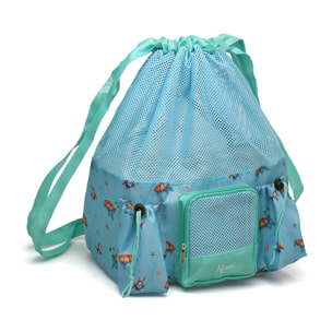 BOLSO DE PLAYA TORTUGAS AZUL