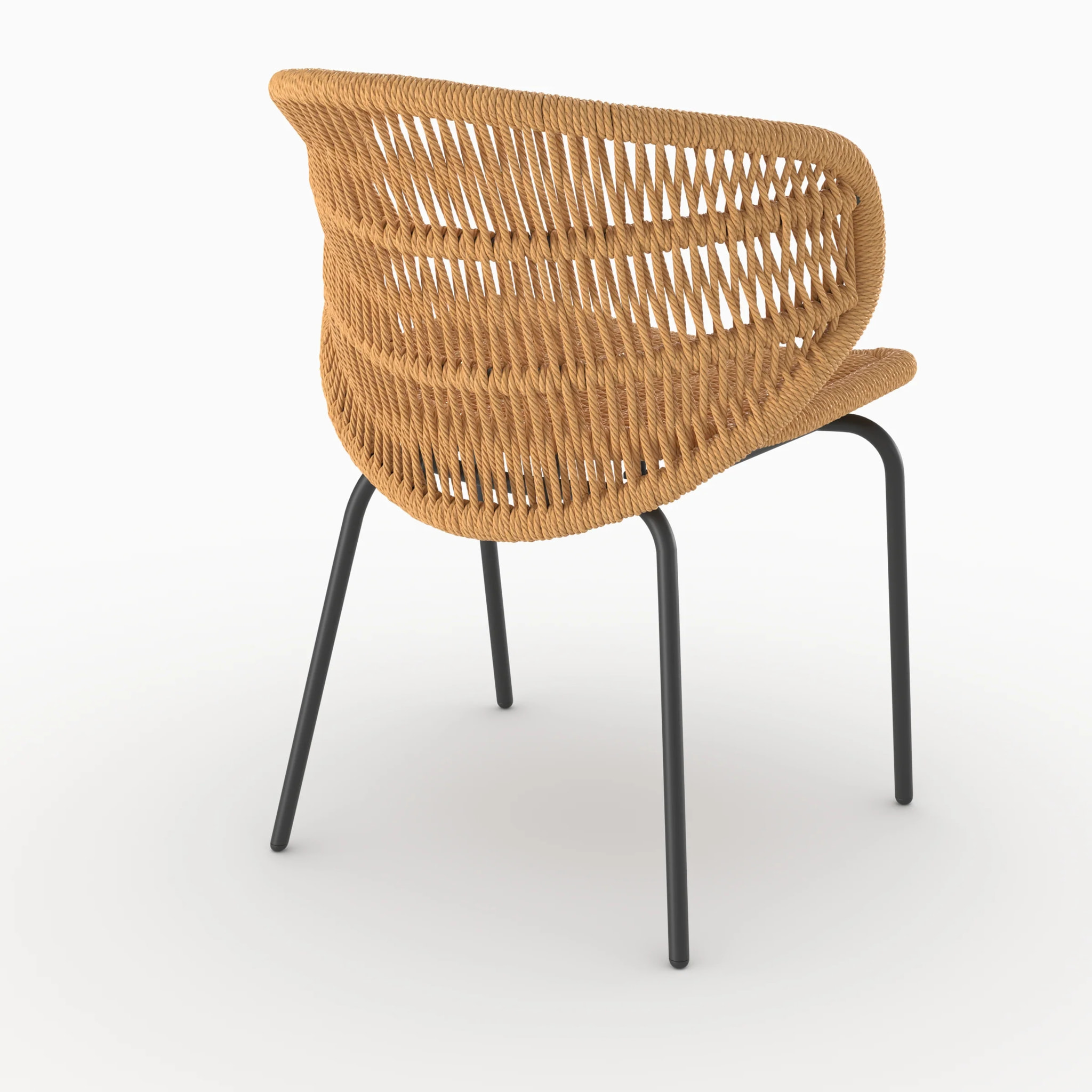 Lot de 2 chaises de jardin en rotin synthétique - Lara