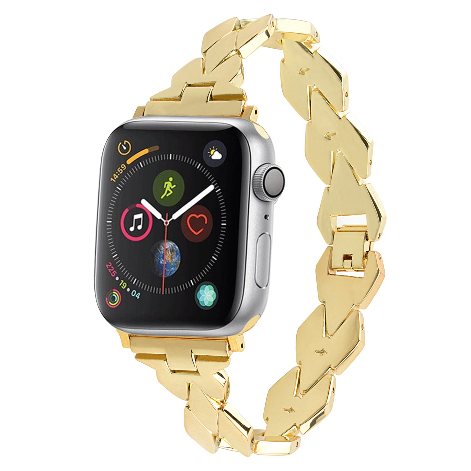 Cinturino universale in acciaio inossidabile per orologi da 22 mm Sistema di sgancio rapido per un facile cambio.