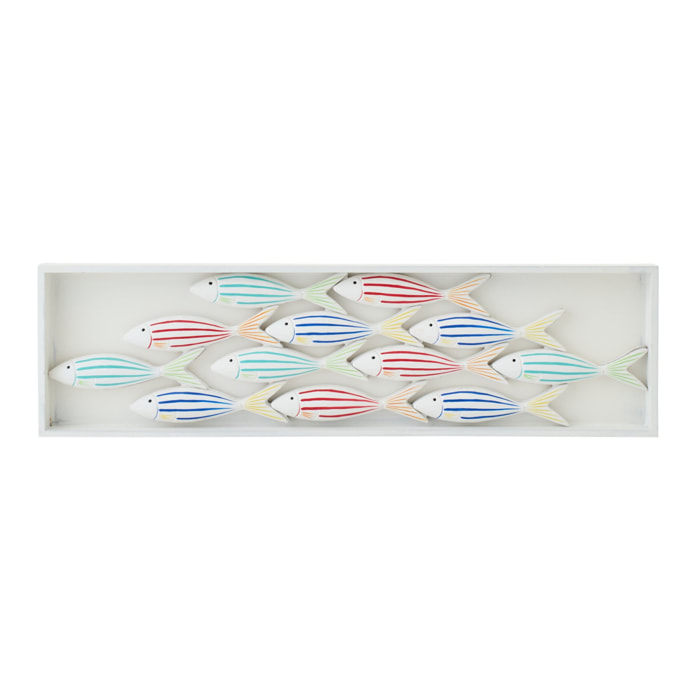 J-Line Objets Muraux Poisson - bois - multicolore