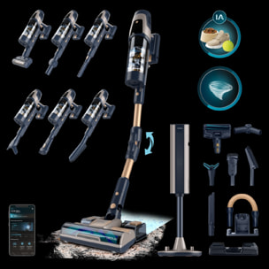 Cecotec Aspirateur-balais BLDC Conga Rockstar 11500 Odyssey Station Connected IA