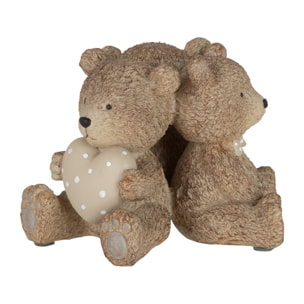 J-Line figurine Teddy 3 Parties - polyrésine - marron clair