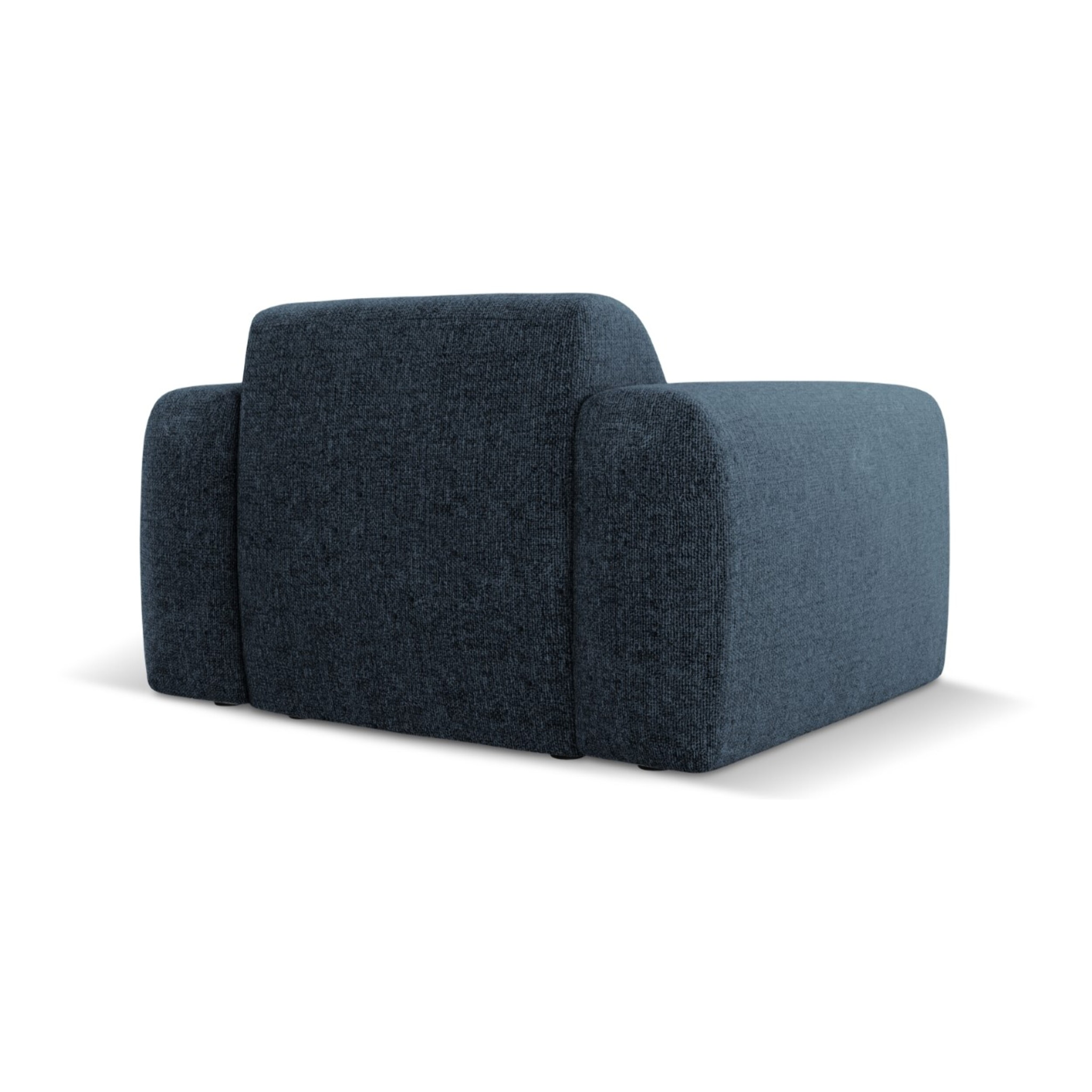 Fauteuil "Nolio" 2 places en chenille bleu roi