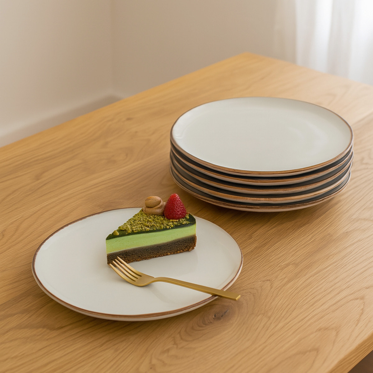Nori Nacre - Plato de postre 20 cm (Jugo de 6)