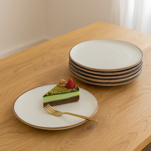 Nori Nacre - Plato de postre 20 cm (Jugo de 6)