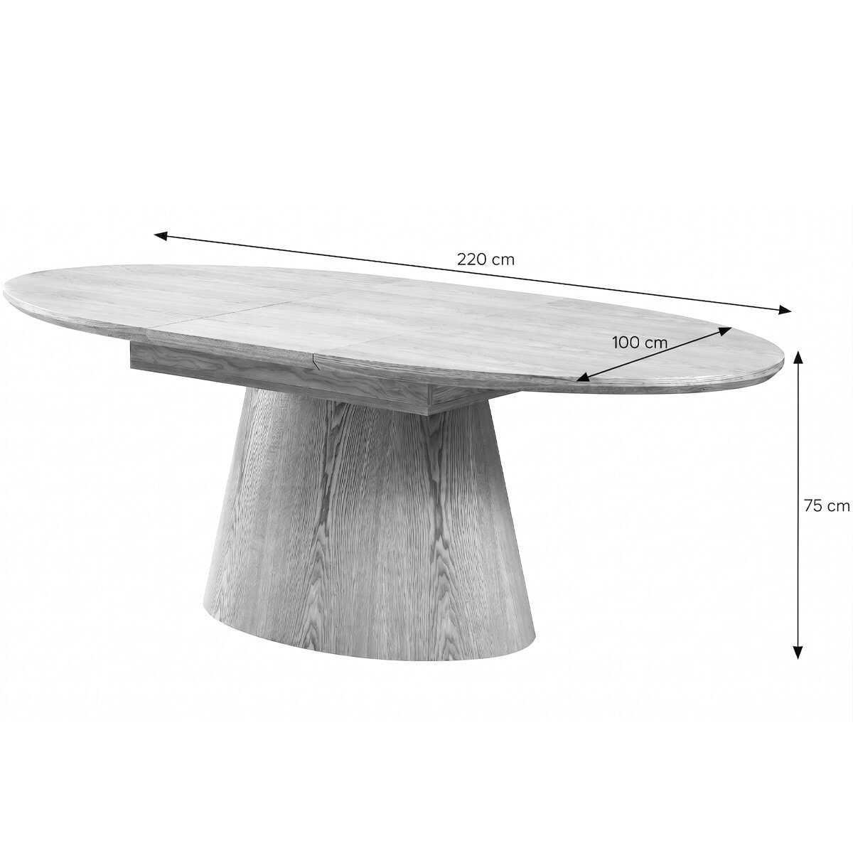 Table à manger extensible ovale 6/8 personnes - ORA