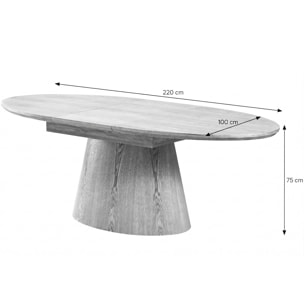 Table à manger extensible ovale 6/8 personnes - ORA