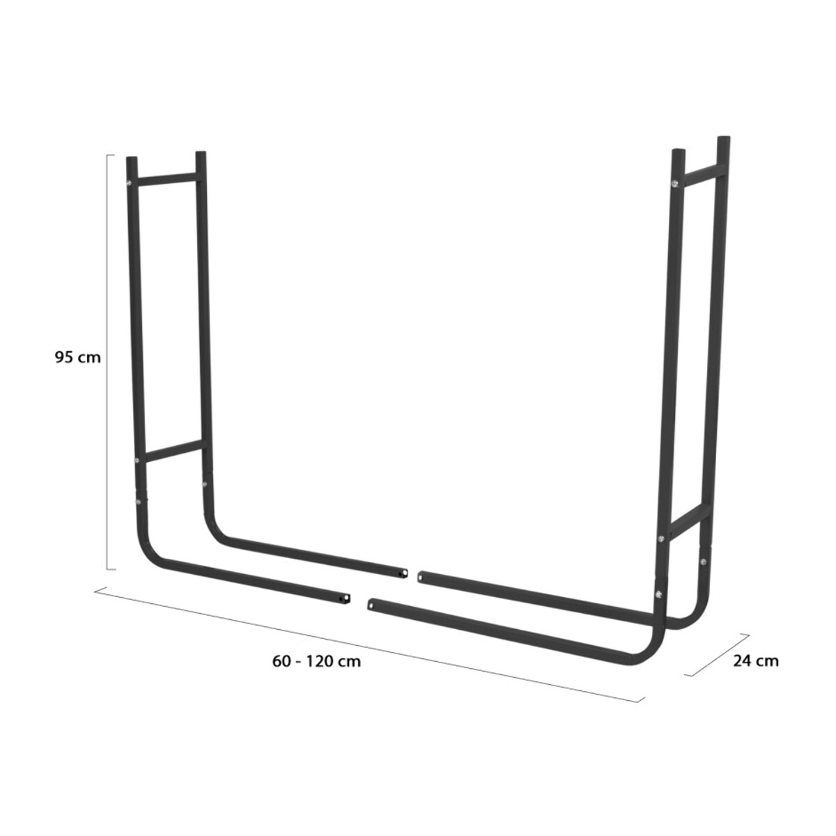 Serre-bûches extensible métal
