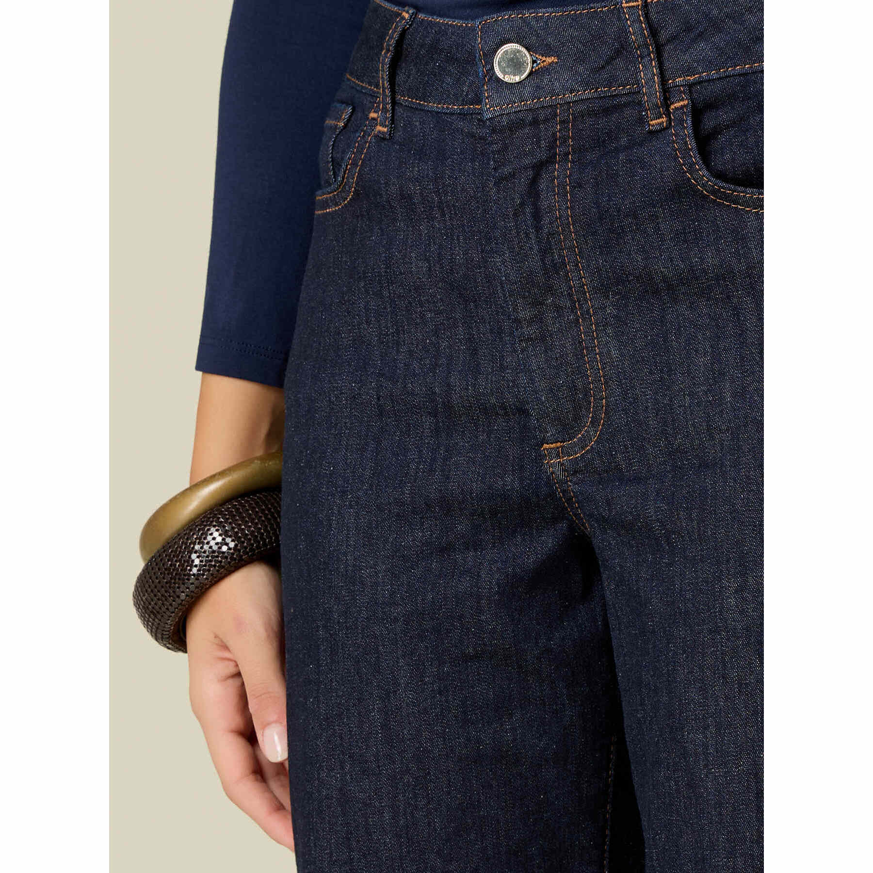 Oltre - Jeans regular in denim rinse - Blu