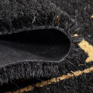 Paillasson motif texte graphique, tissé en relief, SOBRE