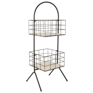 Desserte De Rangement Filaire 2 Paniers H80cm