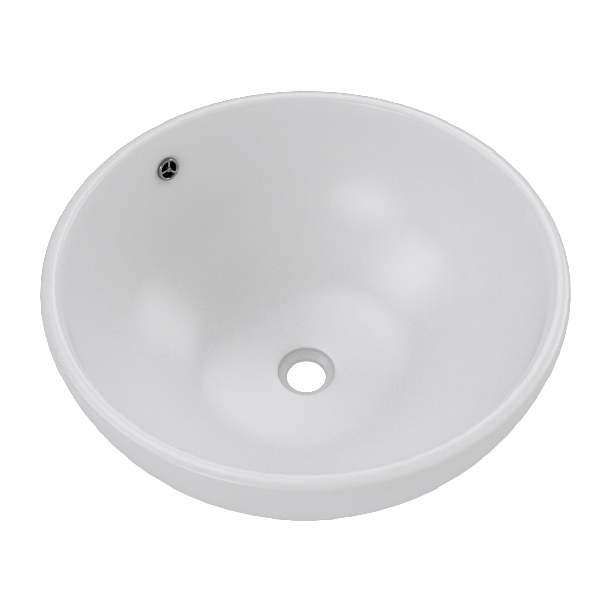 Vasque ronde en céramique blanche à poser - Diamètre 42cm - Hauteur 18cm - PARABOLA