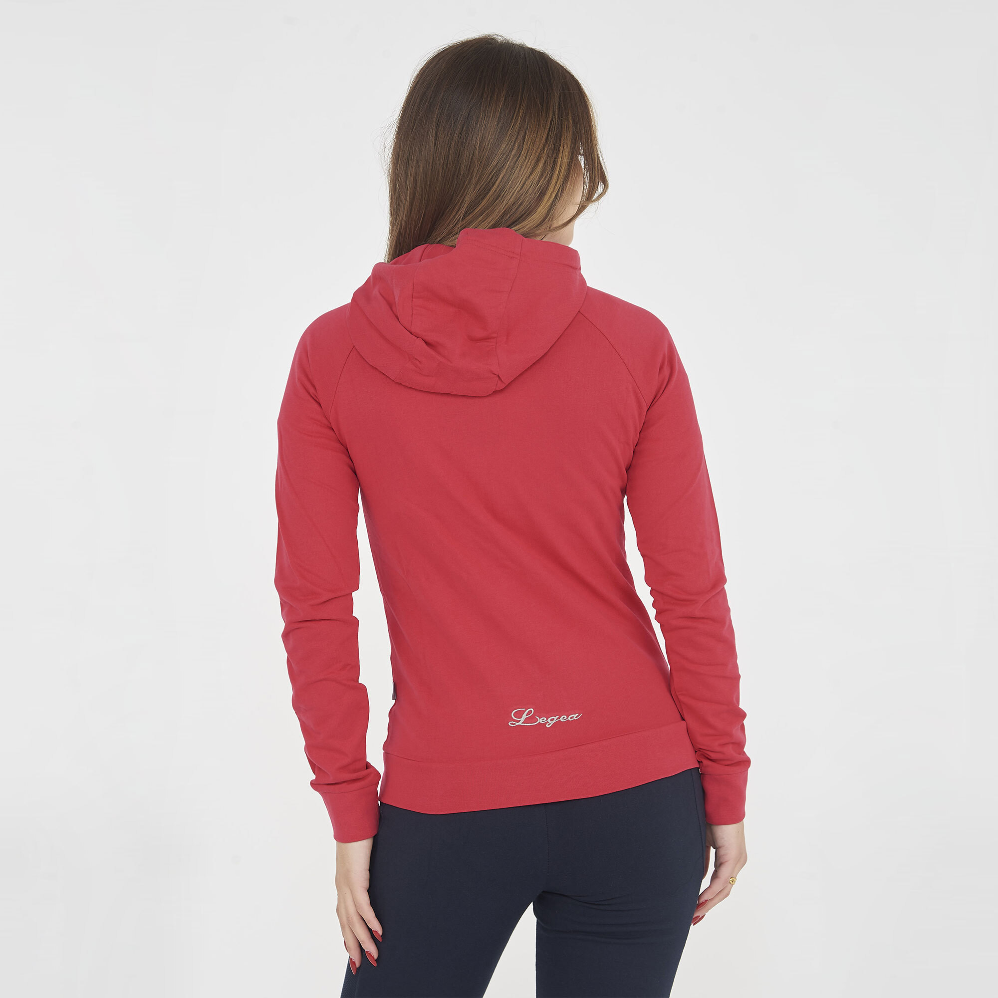 Felpa sportiva con zip DAIR rosa scuro