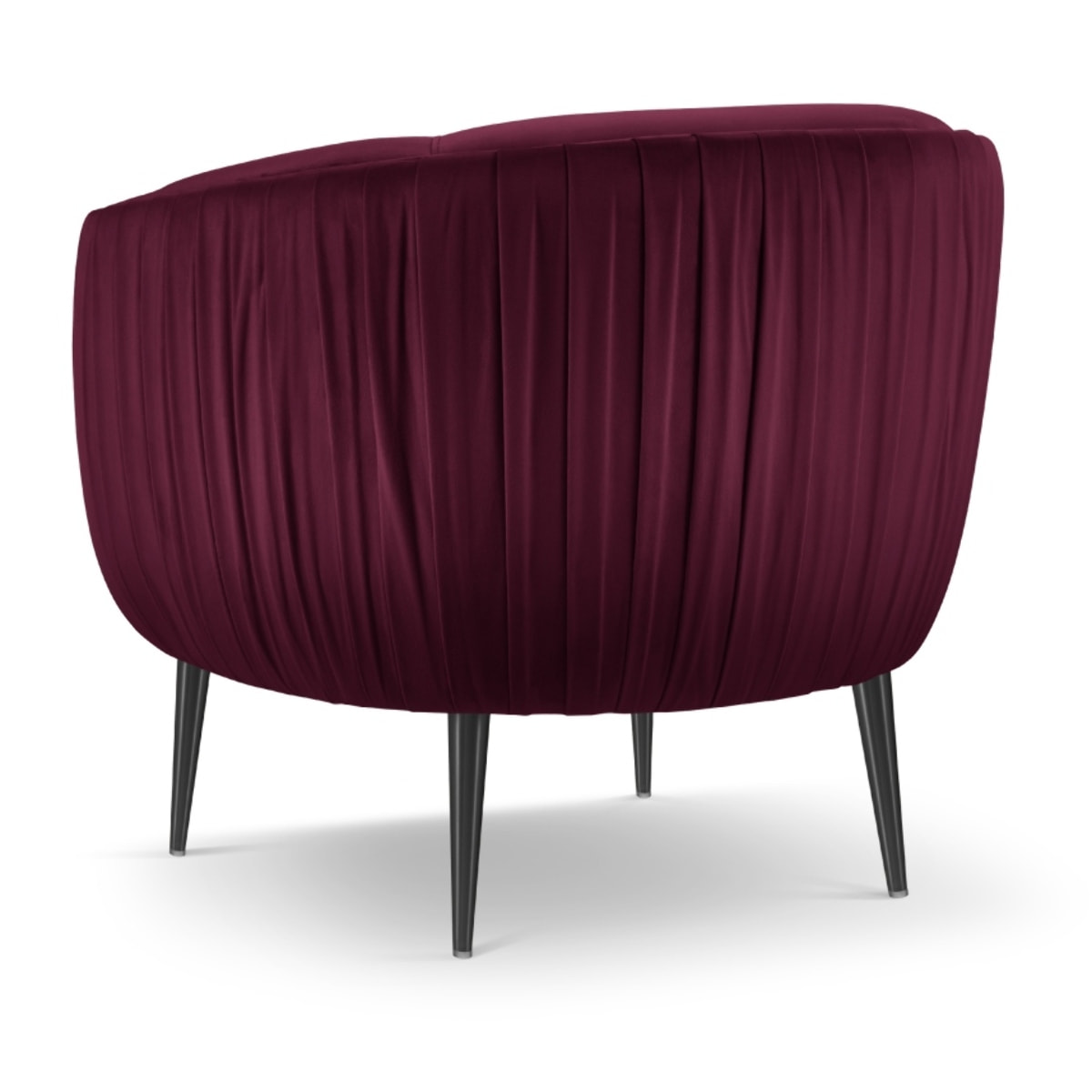 Fauteuil "Cyrille" en velours pourpre