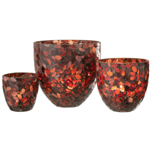 J-Line photophore Mosaic - verre - bordeaux - large