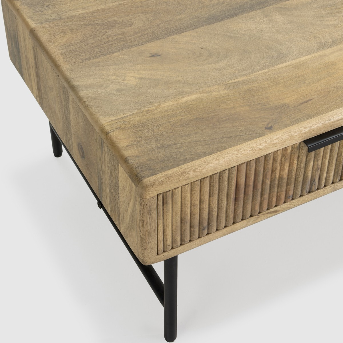 Table basse 2 tiroirs en bois de manguier - SANJA