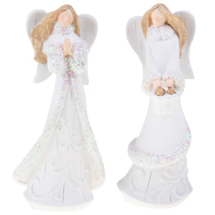 Angeli Glitter - Pezzi 2 - 6,5xH16,5x6,5cm - Bianchi Dino SpA
