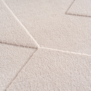 LENNY - Tapis de salon creme au design moderne