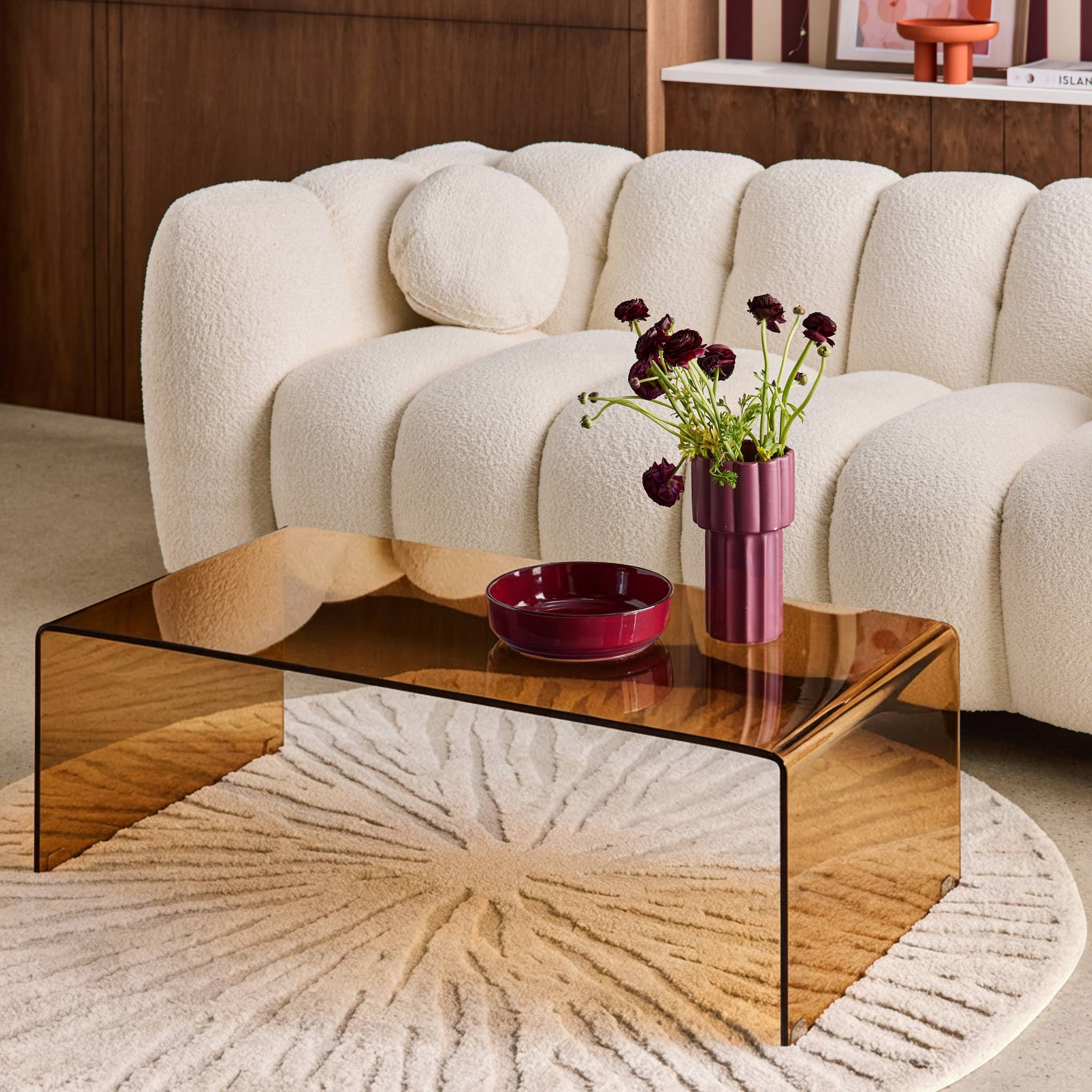Table basse rectangulaire verre trempé GLINTZ