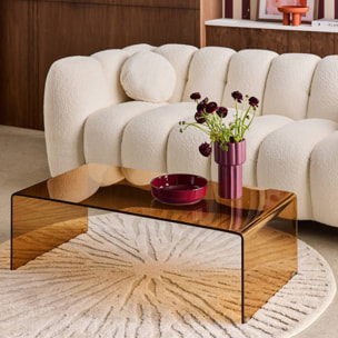 Table basse rectangulaire verre trempé GLINTZ