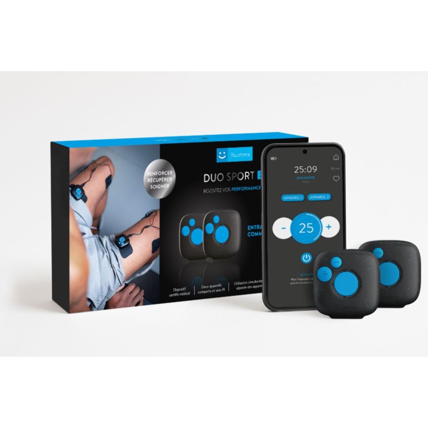 Appareil électrostimulation BLUETENS Duo Sport 2