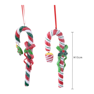 Bastoncini zuccherati set di 2 pezzi - Pezzi 4 - 5,6xH14,6x1,6cm - Bianchi Dino SpA