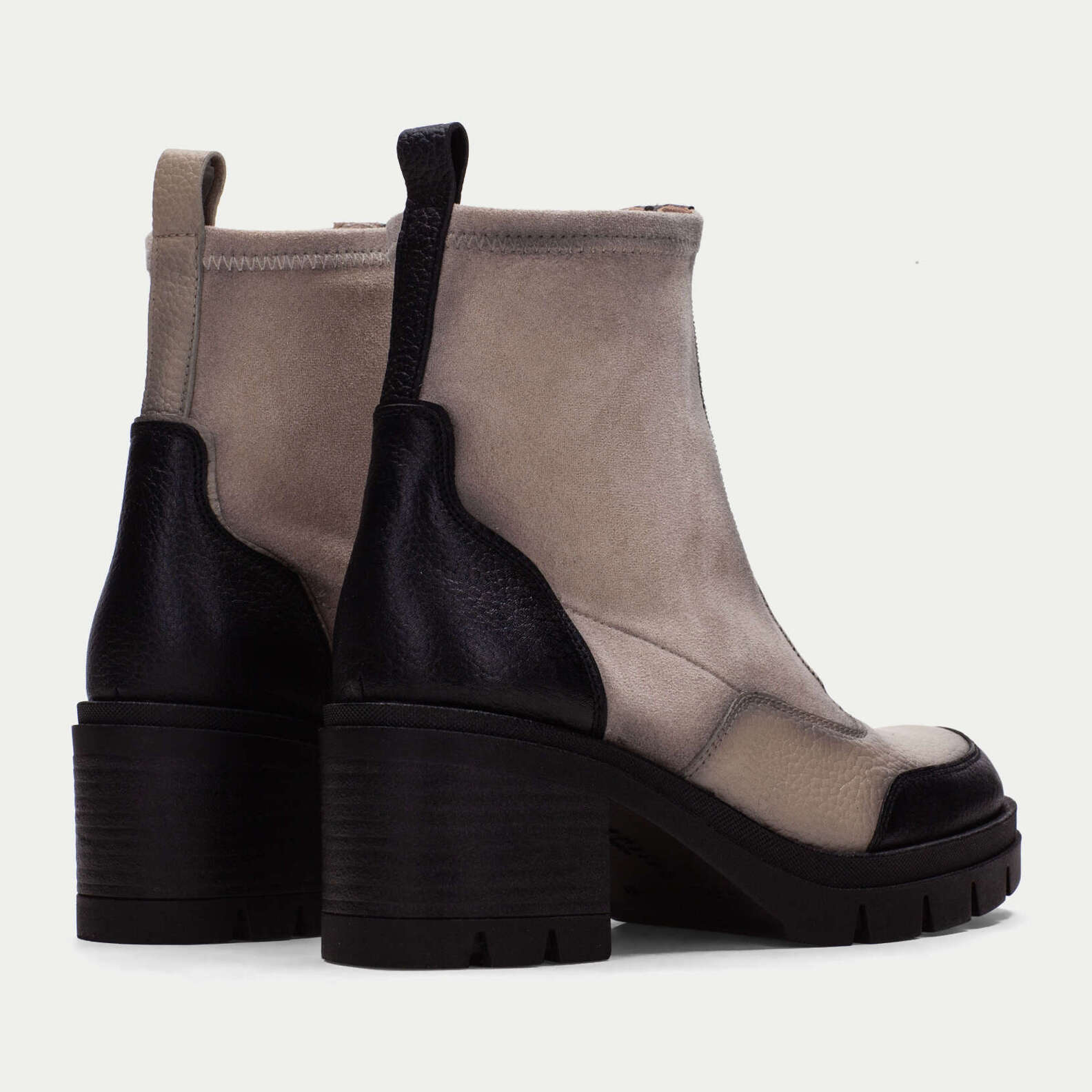 Botin Ingrid Negro vison 6 cm