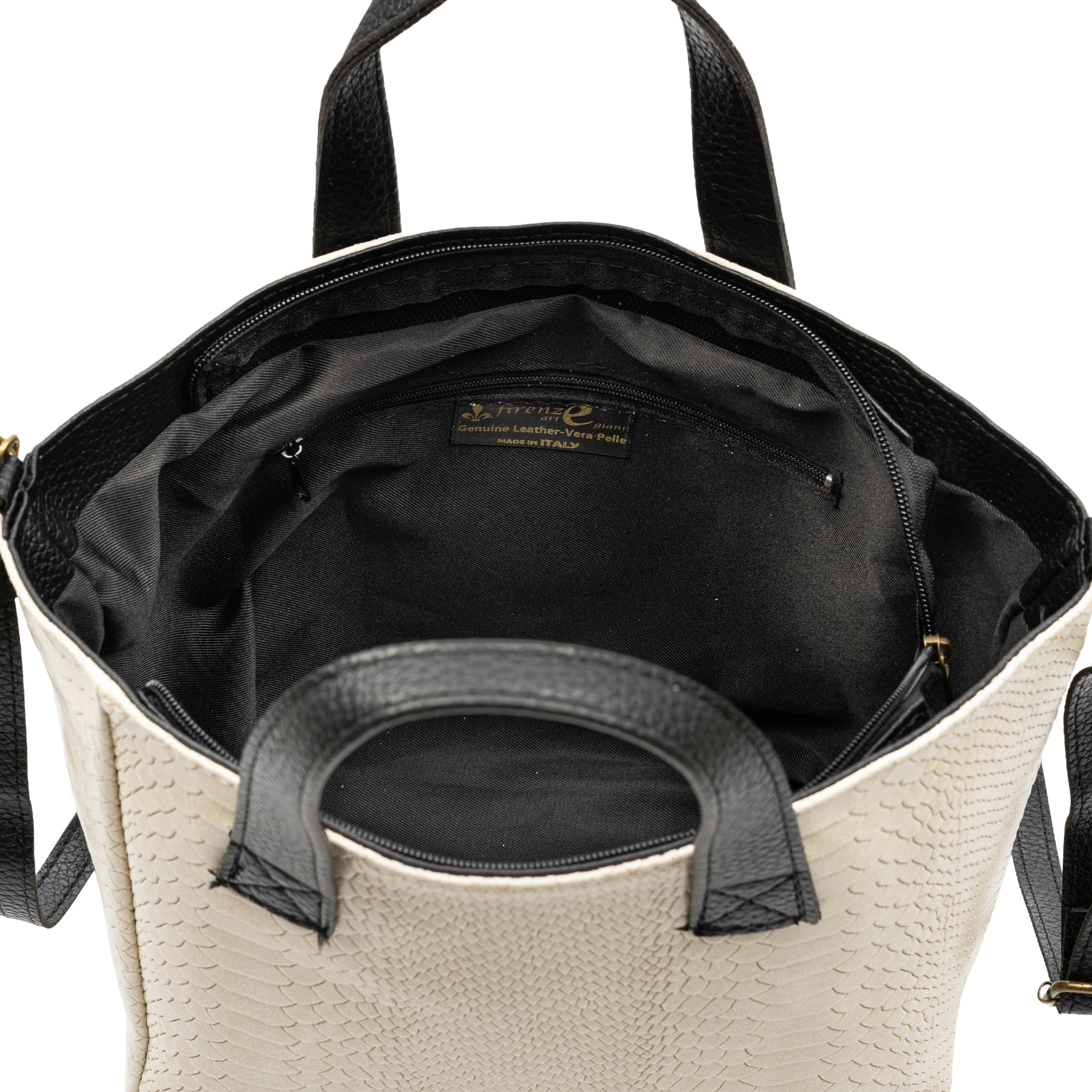 Cassandra Bolso tote Mujer. Piel auténtica Gamuza Grabado Serpiente