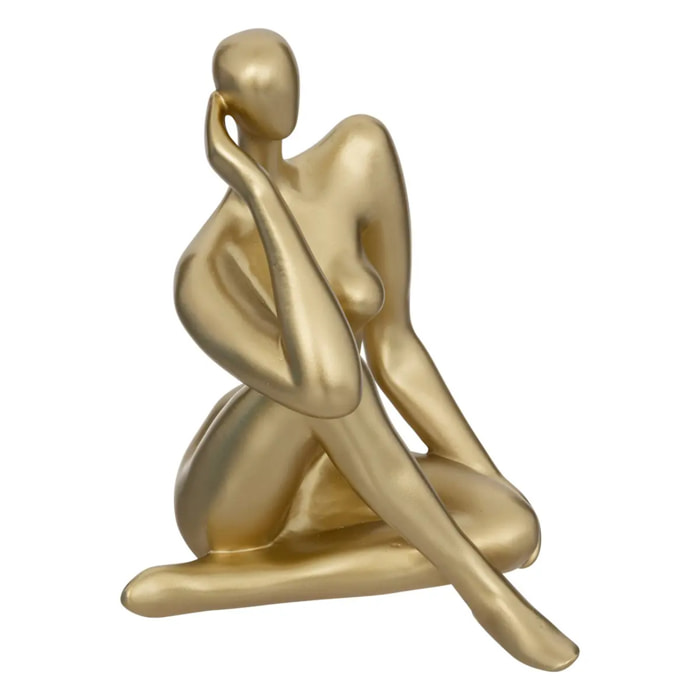 Statuette femme Le collectionneur H.25cm or