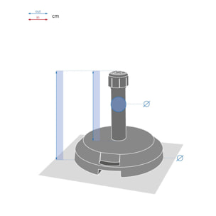 Pied de parasol Haulio Noir