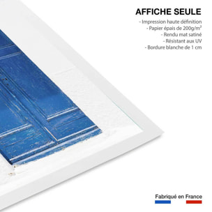 Poster porte bleue ios Affiche seule