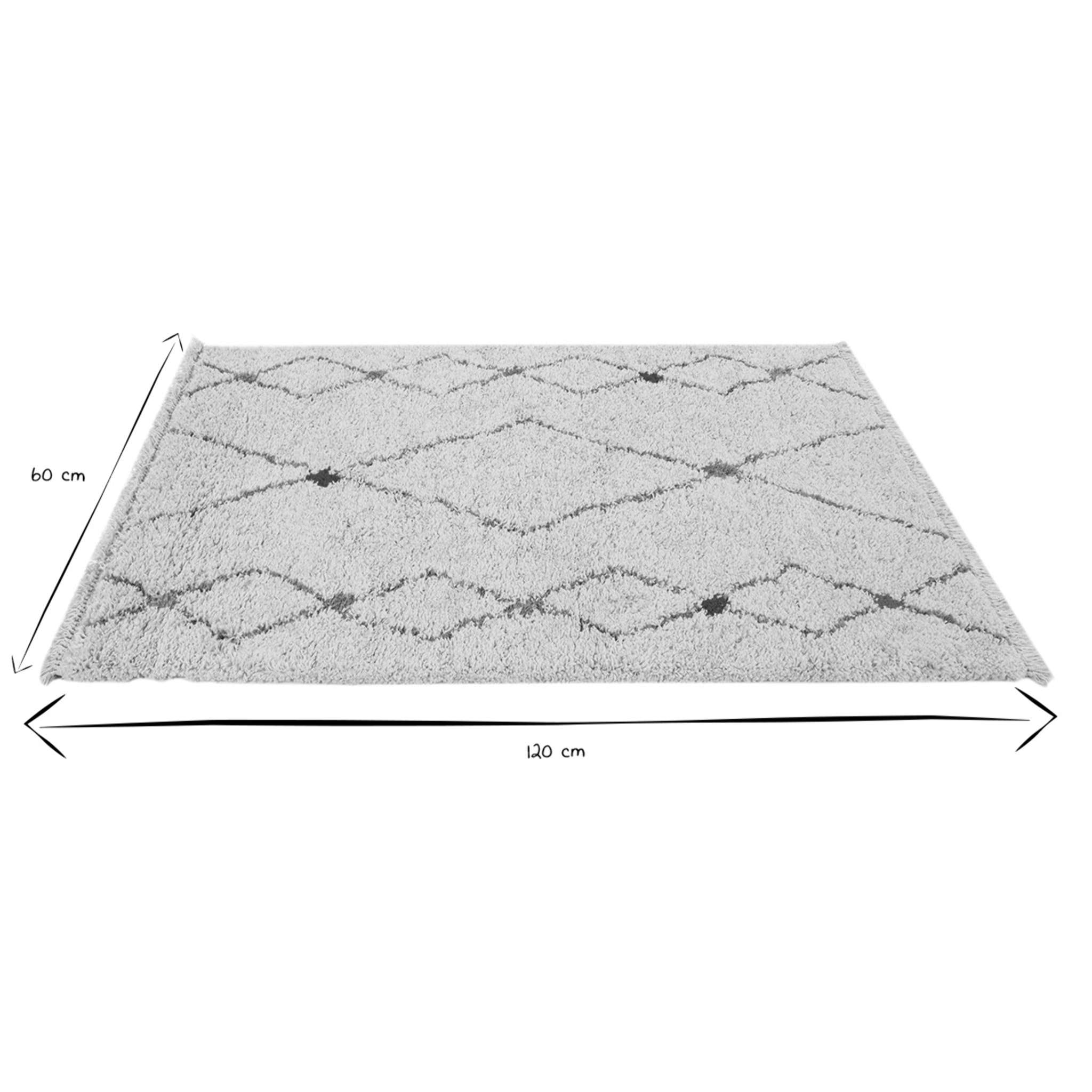 Tapis rectangulaire à motifs losanges 60 x 120 cm LIO
