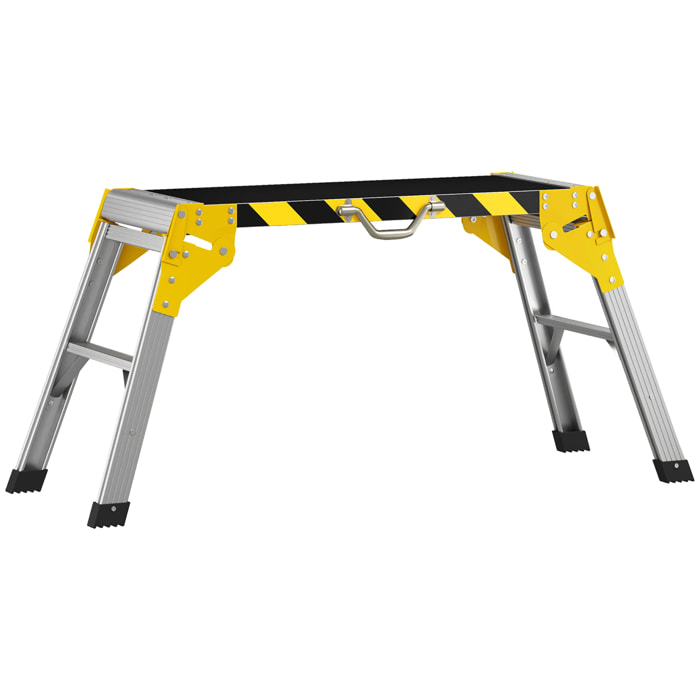 Plateforme de travail pliable - banc de plaquiste - max. 150Kg - 110 x 32 x 50 cm - alu