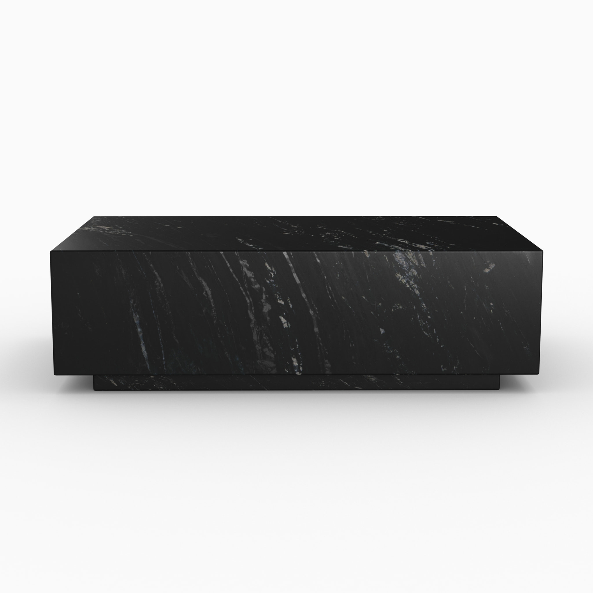 Table basse rectangulaire en marbre noir - Izaé