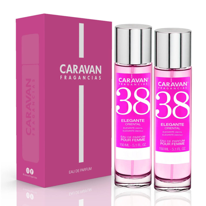 Caravan fragancias - caja de regalo con 2 perfumes nº38 de 150 ml, para mujer