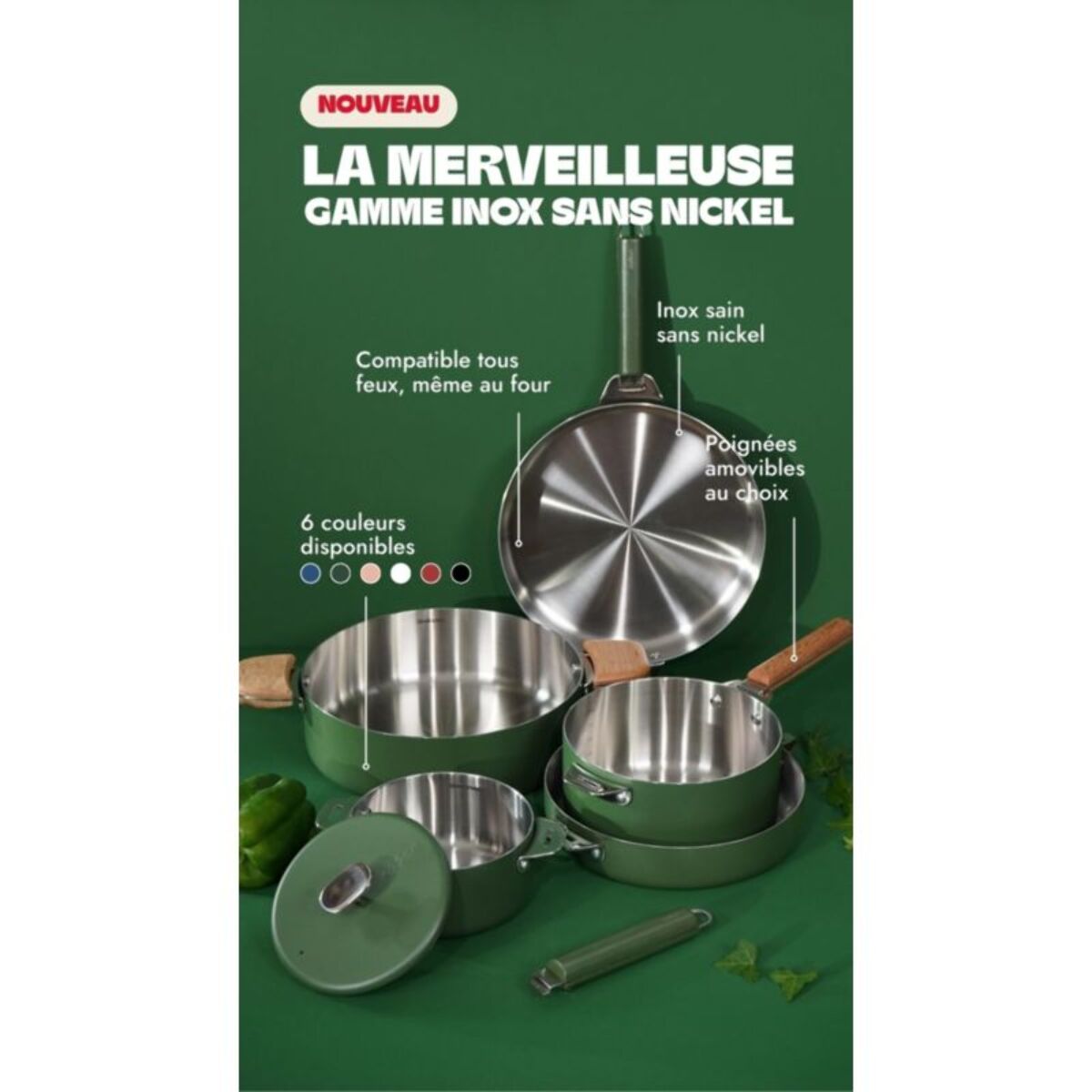 Casserole COOKUT LA MERVEILLEUSE  INOX 20CM - FOUGERE