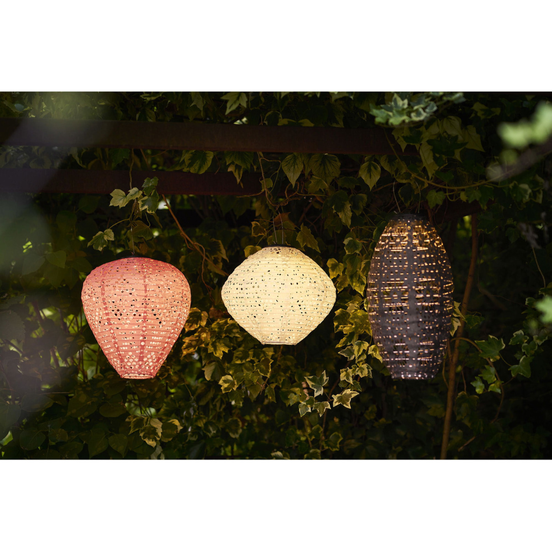 Greatham - Lanterna LED solare ricaricabile rosa ø30 cm
