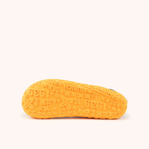 Zapatilla Infantil de Deporte Negra y Naranja Barefoot MUNICH MINI LITO 01