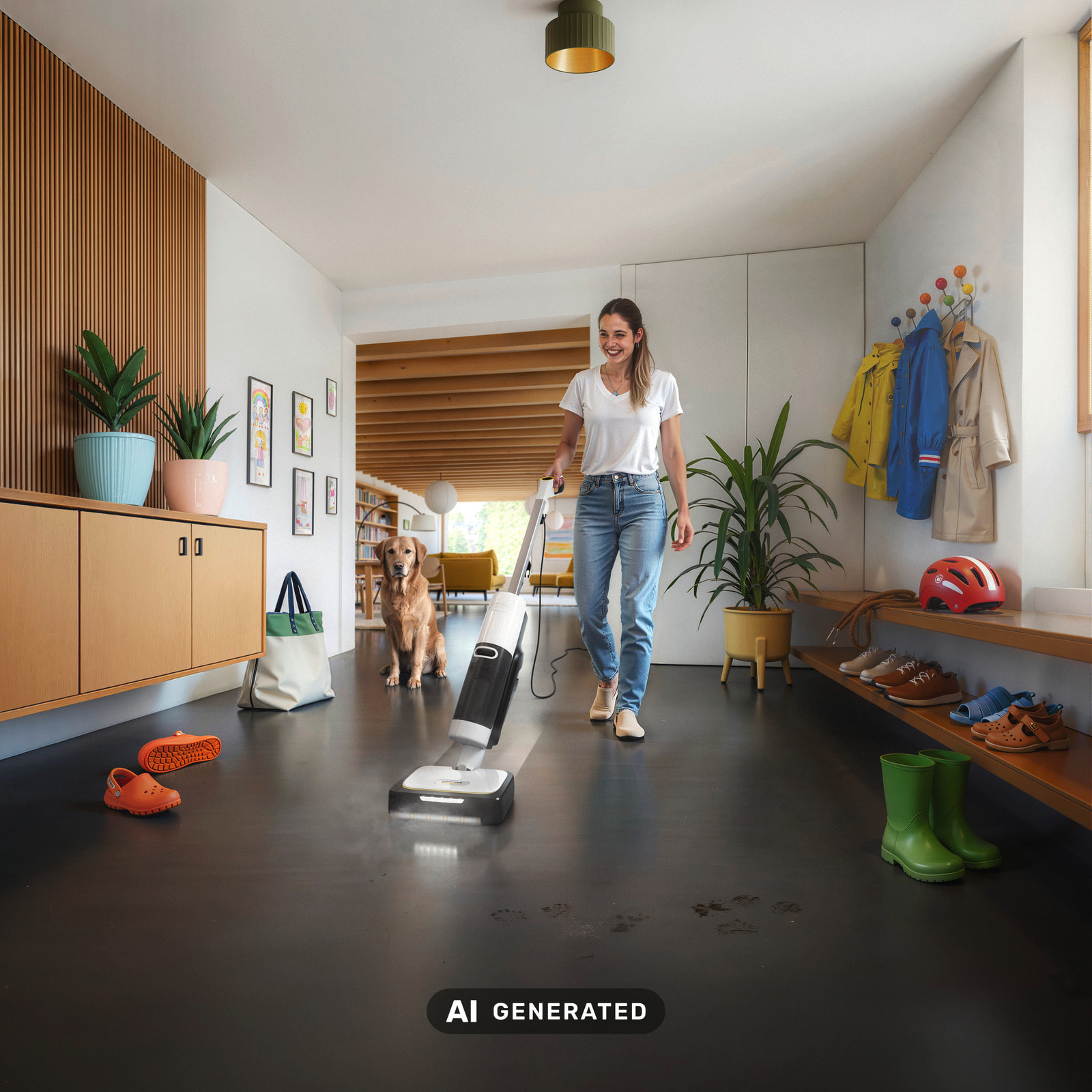 Balai vapeur aspirateur Karcher SCV 4 Steam Vac 1600 W - élimine virus/bactérie