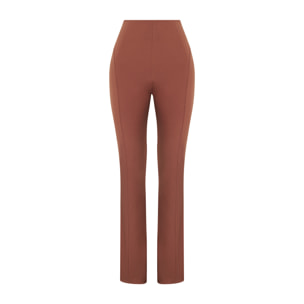 Pantaloni WR.UP flare vita alta in cotone con impunture