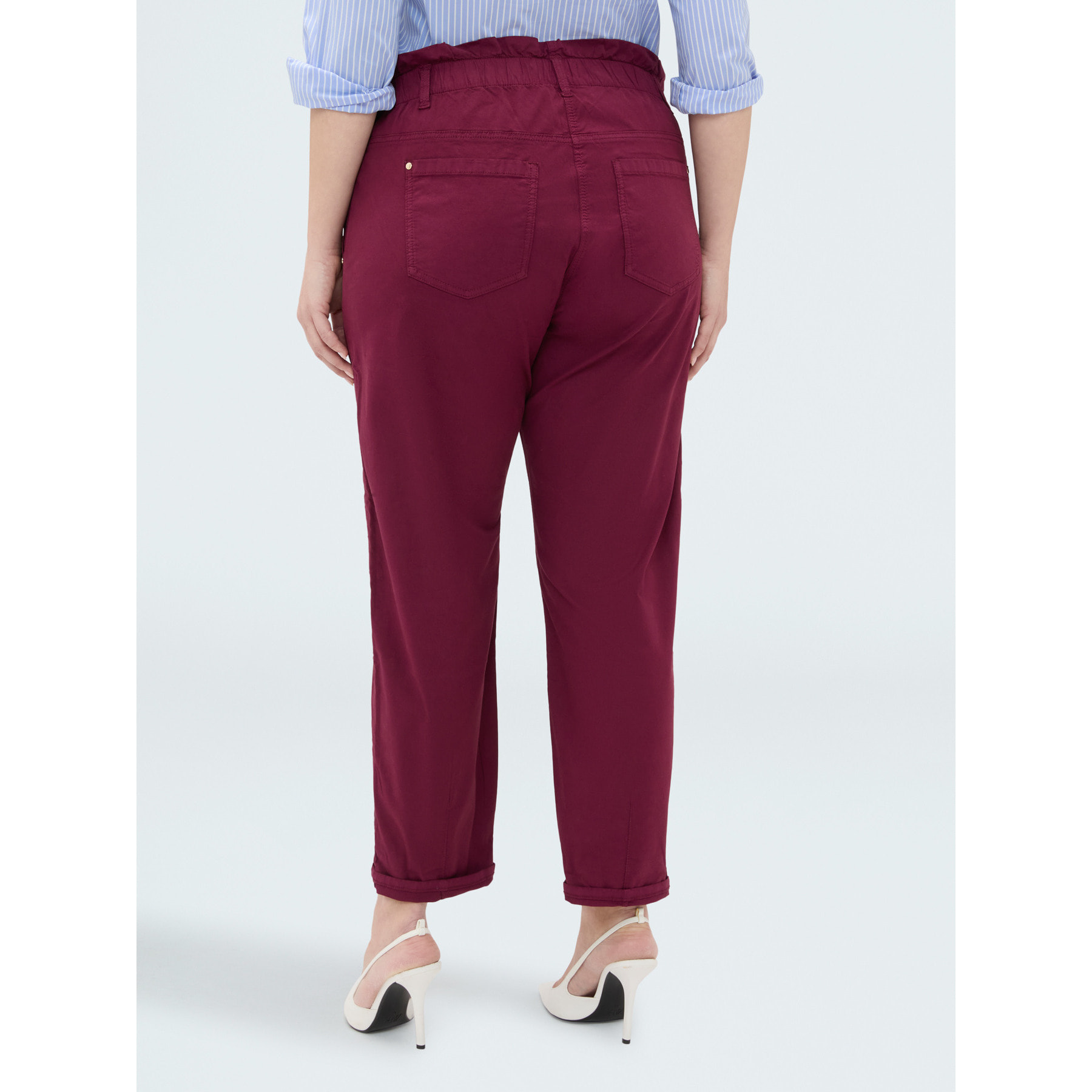 Fiorella Rubino - Pantaloni Balloon in misto cotone - Bordeaux