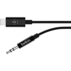 Câble BELKIN Jack 3.5mm Rockstar + Connecteur USB-C