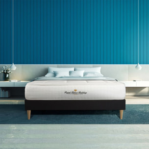 Ensemble 2p - Matelas Mémoire de forme - 24cm - Confort : Ferme - ferme - Balmoral - Matelas Hôtelier - Noir
