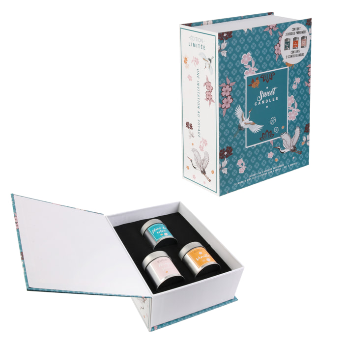 Bougie Parfumee Metal X3 Coffret
