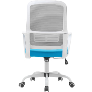 Silla de estudio Noah tela azul y gris 109x59x56 cm