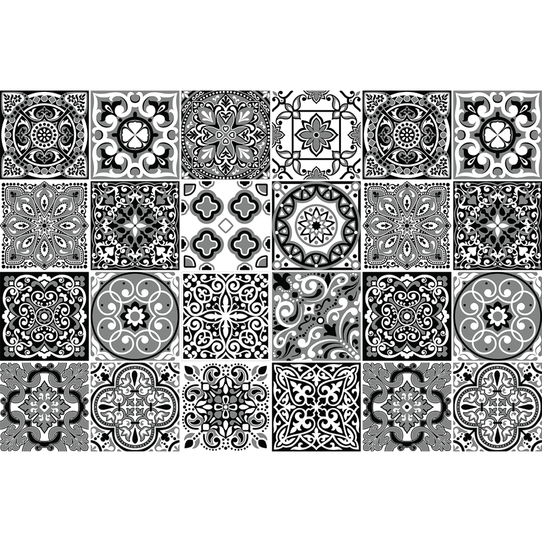 Stickers muraux - Sticker Mural Carrelage adhésif Cuisine Salle de Bain - 24 STICKERS CARRELAGES AZULEJOS SPRITZIANA