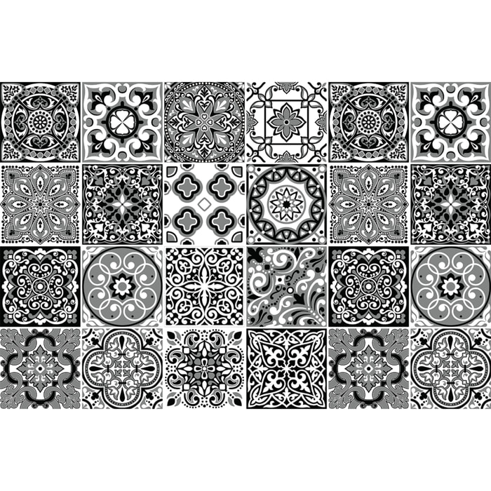 Stickers muraux - Sticker Mural Carrelage adhésif Cuisine Salle de Bain - 24 STICKERS CARRELAGES AZULEJOS SPRITZIANA