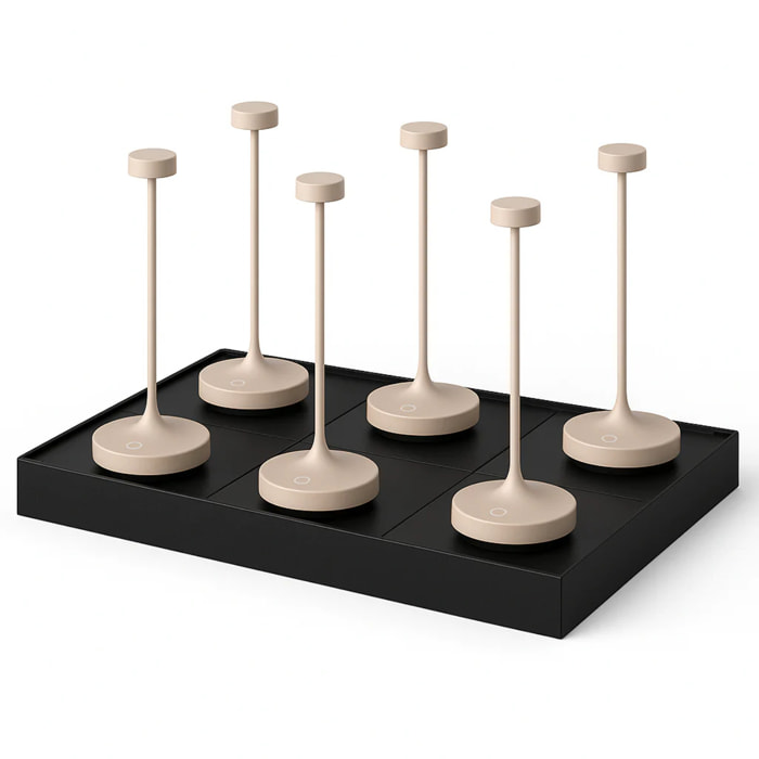 6 Lampe de table RUBY + Socle de charge