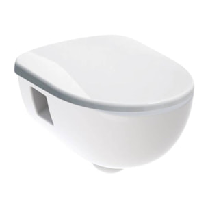 Selnova Cuvette suspendue sans bride en céramique blanche avec abattant de WC SoftClose en Duroplast, blanc (WC-Selnova)
